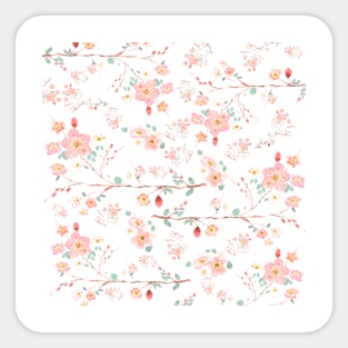 pink flower pattern Sticker